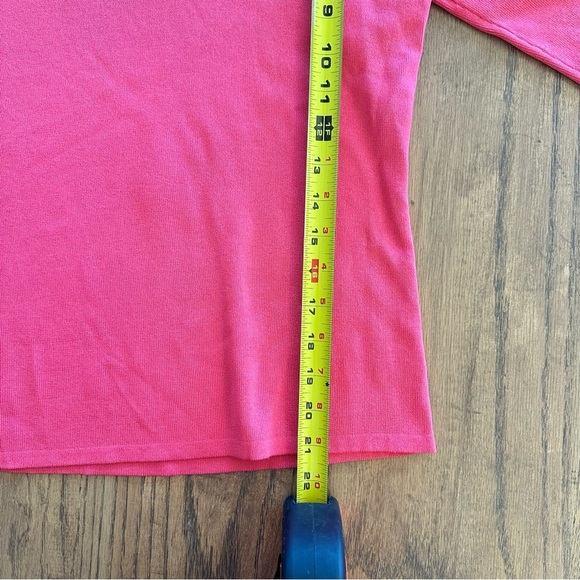 Joseph A Viscose Top Quarter Length Sleeve Coral Pink Size Medium Scoop Neck - Picture 8 of 8